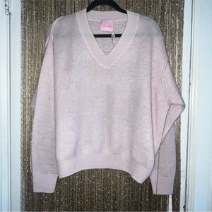 CRUSH Women's Pink Cashmere Sweater